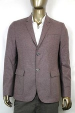 2200 NEW Gucci Mens Wool Cashmere Blazer Jacket Gray/Dark Red 358078 5464