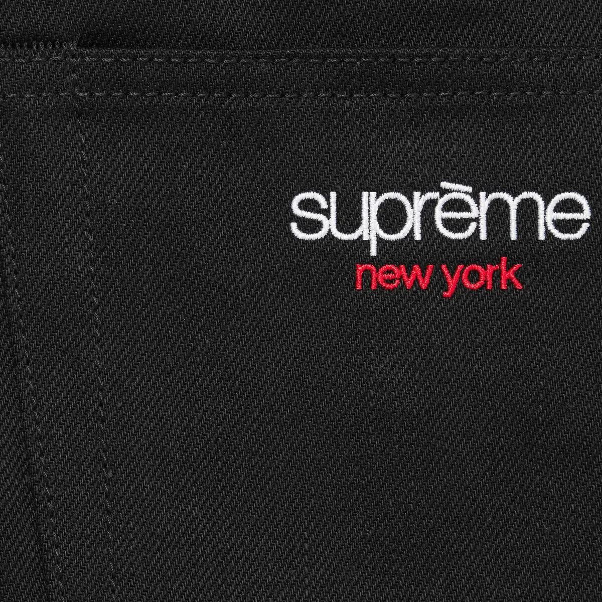 Supreme Rigid Baggy Selvedge Jean 25SS week1 Rigid Black Supreme Rigid Baggy Selvedge Jean 25SS week1 Rigid Black