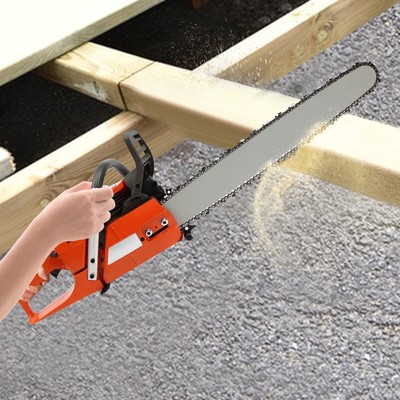 24 Inch Petrol Chainsaw Handheld Garden Saw Portable 65cc Gas Powered Chainsaws