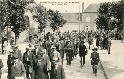 Karte Katholischer Kongress von MARIGNY LE CHATEL am 18. Juli 1926 Pfadfinder