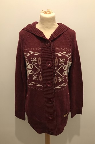 Womens Weird Fish Maroon Fair Isle 
