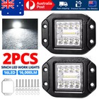 Pair 5 inch SQUARE Flush Mount LED Lights 12V Reverse Work