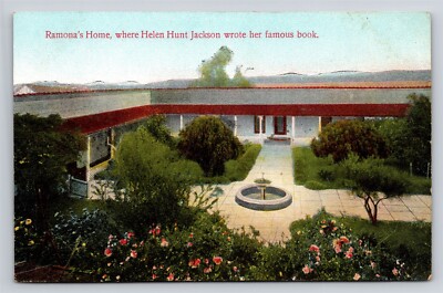Piru CA Ramona's Home Where Helen Hunt Jackson Wrote Rancho Camulos Old Postcard