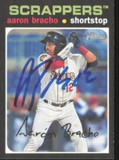 AARON BRACHO Autograph 2020 Topps Heritage Minors card auto CLEVELAND GUARDIANS