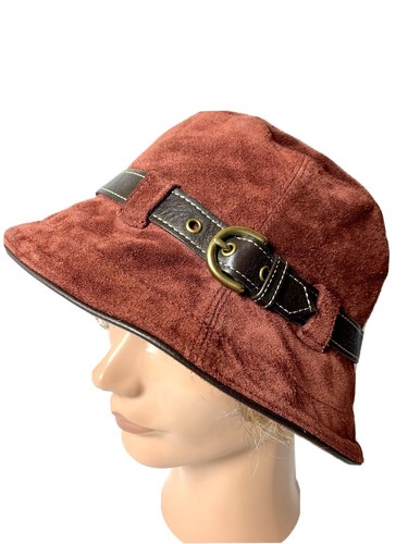 Ladies Coach Red Brown Suede Leather 