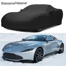 For Aston Martin DB5 DB9 Black Stretch Satin Outdoor Waterproof Full Car Cover