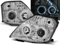 Scheinwerfer Paar Citroen C2 03-10 Angel Eyes Chrom