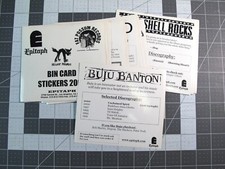vtg 2000s Punk Blues record music sticker - Epitaph Bin card lot of 27