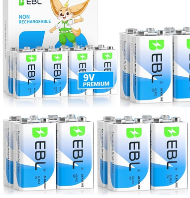 #ad EBL 9V Alkaline Battery 6LR61 Batteries 9 Volt Ultra Long Lasting Leak Proof Lot $10.19