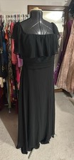 Black Ruffled Top Evening Gown Sz 16