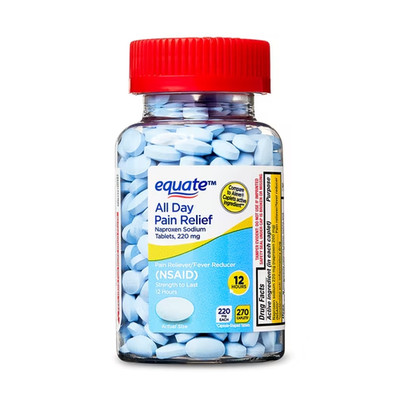Equate All Day Pain Relief Naproxen Sodium Caplets, 220 mg, 270 Count
