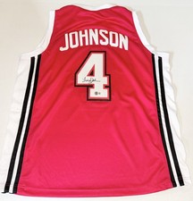 Larry Johnson UNLV Runnin Rebels signed Custom jersey Beckett Witnessed COA