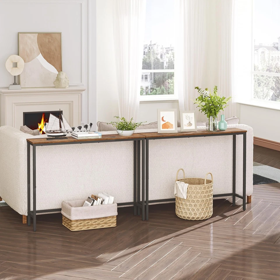 Mesa consola estrecha, mesa de entrada pequeña de 39,4", mesa de sofá delgada, mesa auxiliar... Foto 4 de 4