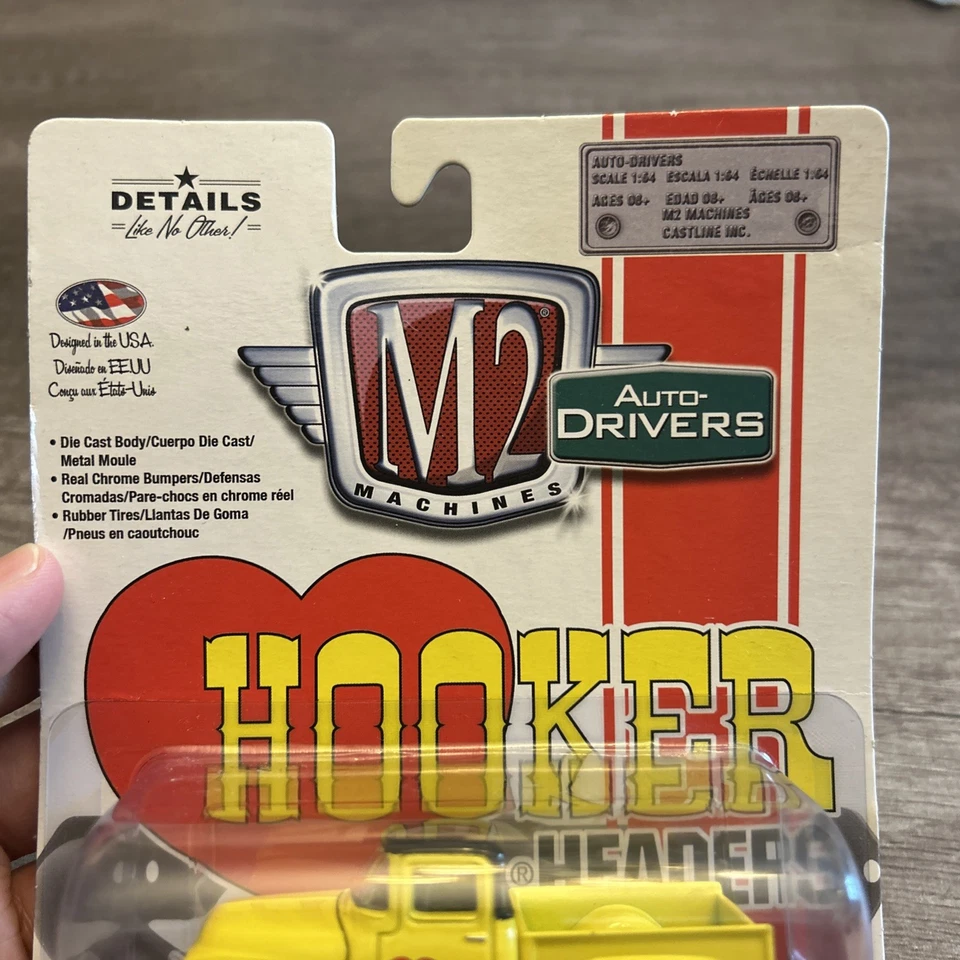 M2 Machines R52 18-13 1956 Ford F-100 Truck Hooker Header Yellow - Image 2 of 4