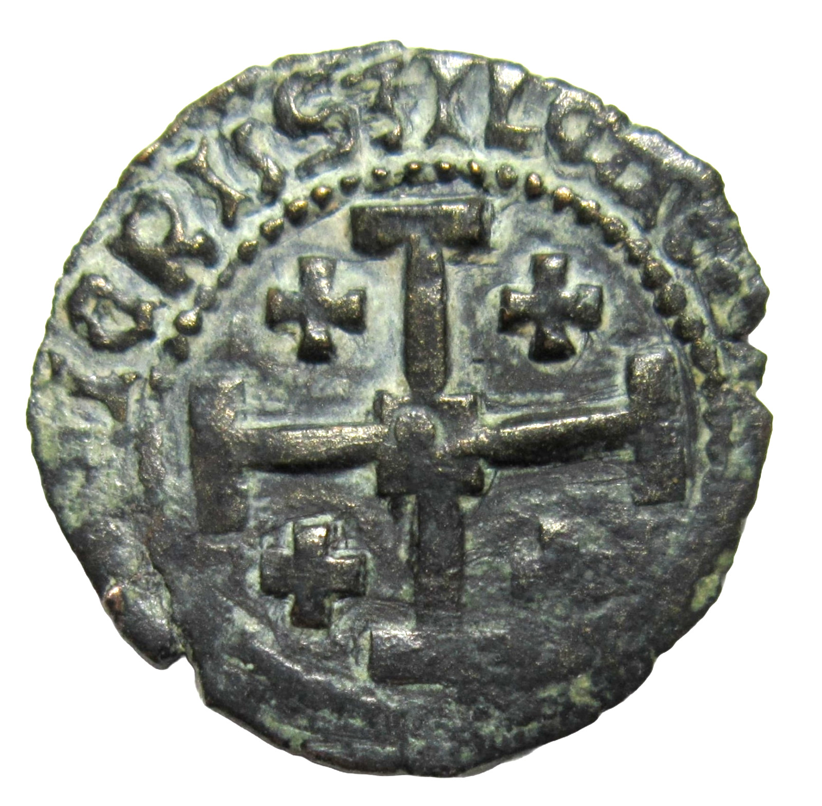 CRUSADER, LUCIGNAN KINGDOM OF CYPRUS. AE SEZIN  JAMES II (THE BASTARD) 1460-1473