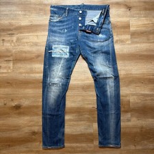 Dsquared2 Sexy Twist Jeans Mens 46 Blue Distr...