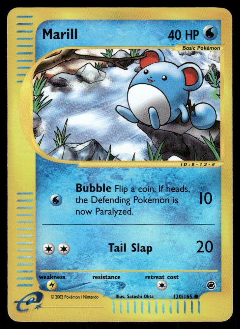 Pokemon Cards Marill 120/165 Reverse Holo Expedition Base Set Common NM