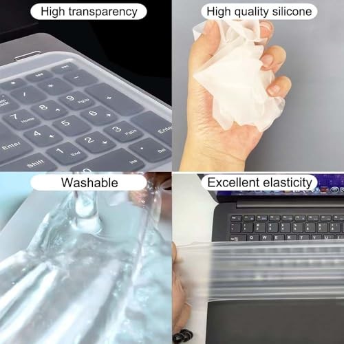 Ultra Thin Keyboard Cover Protector, Compatible For 13-14inch laptops, Clear 