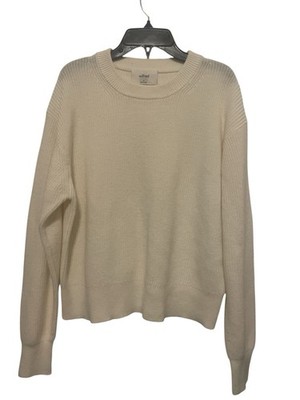 Wilfred Sweater Women Size XS Cream Cable Knit Merino Wool Relaxed Fit