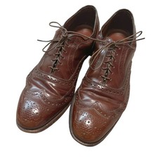Allen Edmonds McAllister Shoes Brown Wingtip Leather Dress Dainite Mens Size 10