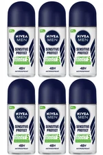 Nivea Men Sensitive Protect 48h Antiperspirant Roll-On Deodorant 6 Pack 50ml ✅