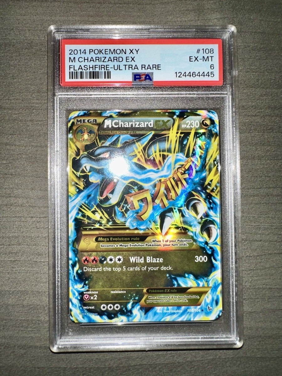 2014 POKEMON XY FLASHFIRE | ULTRA RARE M CHARIZARD EX 108 PSA 6 EX