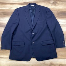 Joseph  Feiss Blazer Mens 42S Classic Worsted Wool Navy Blue Professional