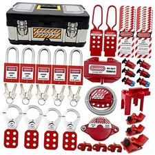 Lockout Tagout Kit - Clamp-On Circuit Breaker Lockout, Group Tool Box Kit