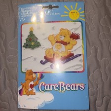 Care Bears Counted Cross Stitch Kit Funshine Bear Sledding 39058 5 x 7 Vintage