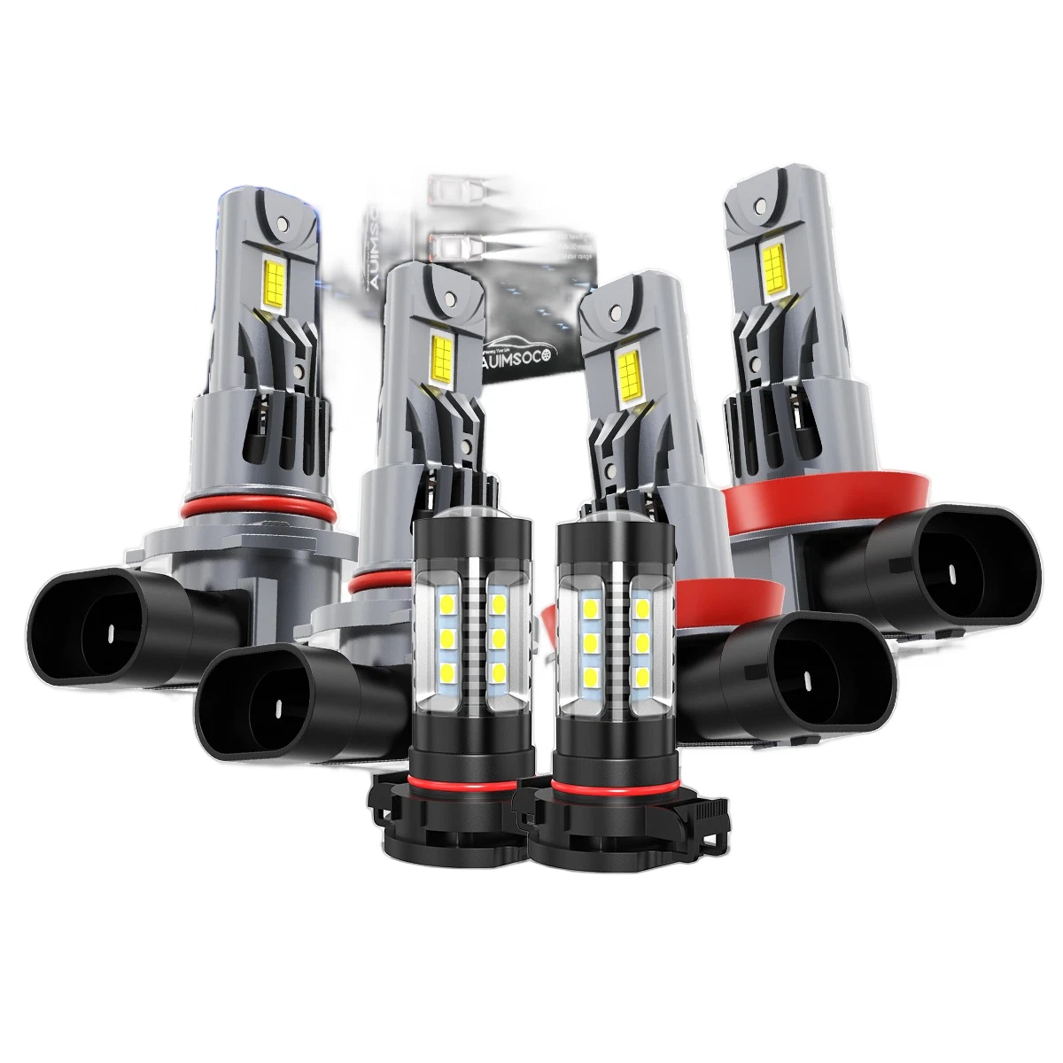 For GMC Sierra 1500 2500HD 3500HD 2007-2019 LED Headlight Bulbs Hi/Lo Fog Beam