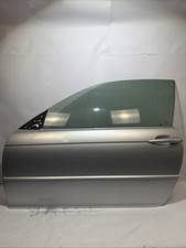BMW 3 SERIES E46 2003 SILVER LEFT FRONT DOOR PASSENGER SIDE 7038091