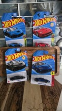 Hot Wheels Lot Of 4 Ferrari Red F40 Blue SF90 McLaren W1 Black And Blue