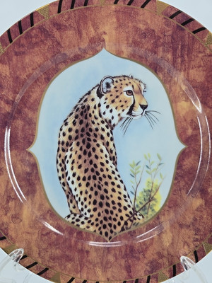 Vtg SIGNED Lynn Chase Jungle Jaguar 1988 Cup & Plate! | eBay