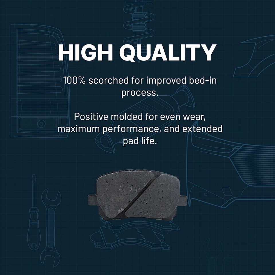 Front or Rear Brake Pads Set for Chevy Chevrolet C5500 Kodiak GMC C4500 Topkick - Image 3 of 4