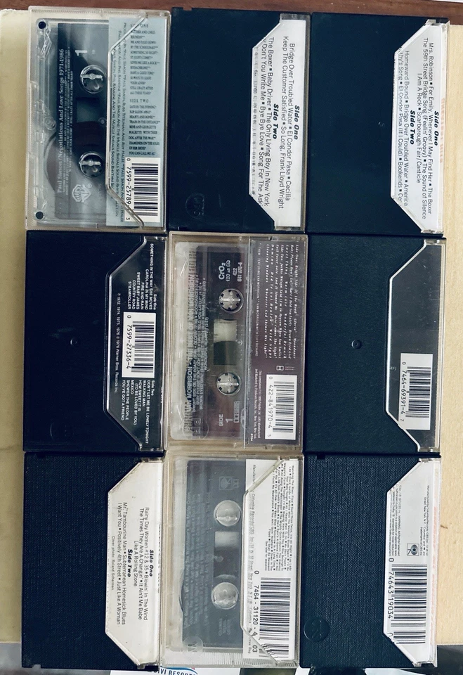 9x Bob Dylan Paul Simon Garfunkel Billy Joel S&G Springsteen Taylor Cassette Lot - Image 3 of 3