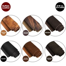 European Leather Work Buffalo Hide 8-10 oz (3-4mm) | Pre-Cut Leather