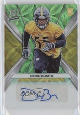 2019 Panini Spectra Rookie Neon Green Prizm 46/50 Devin Bush II #RA-DB Auto 0ei3