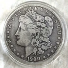 New Listing1900 O Morgan Silver Dollar 1 ea - 90 % Pure Silver - Rich Toning - In Capsule