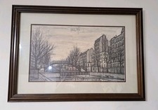 Stampa incorniciata "Le Canal Saint-Martin" di Bernard Buffet 1956