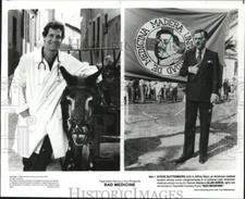1985 Press Photo Steve Guttenberg & Alan Arkin in "Bad Medicine" Movie