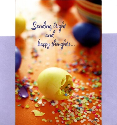 Happy Easter  Springtime Egg Eggs & Confetti Hallmark Greeting Card