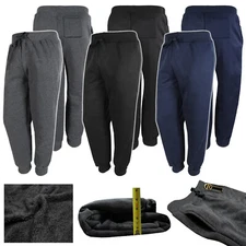 Thick Warm Sweatpants Sherpa Lined Mens Active Thermal Jogger Fleece Flannel