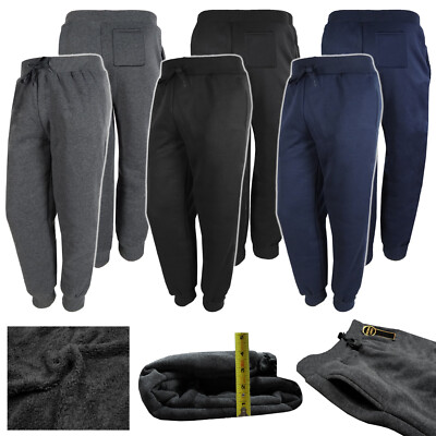 Thick Warm Sweatpants Sherpa Lined Mens Active Thermal Jogger Fleece  Flannel