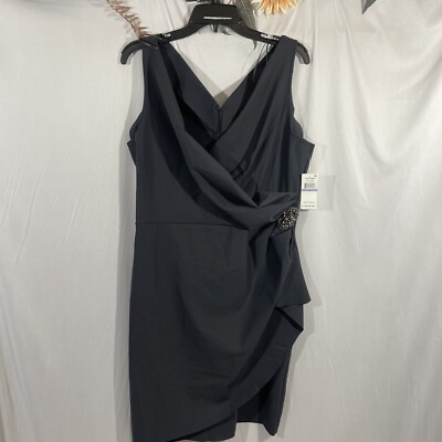 side ruched cocktail dress alex evenings Alex Evenings Slimming Side Ruched Cocktail Dress Sz 8 teal $239 *1480