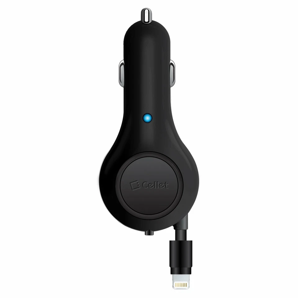 Apple (MFi-Certified) Retractable Car Charger Compatible with iPhone/iPad/Airpod - Image 2 of 4