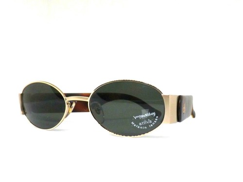 Lunettes de Soleil Homme Made IN Italy Vintage Âge 90 Métal Femme De Furstemberg - Photo 2 sur 5