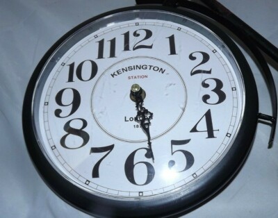 Retro Bicycle Kensington Station London Wall or Shelf Clock Metal