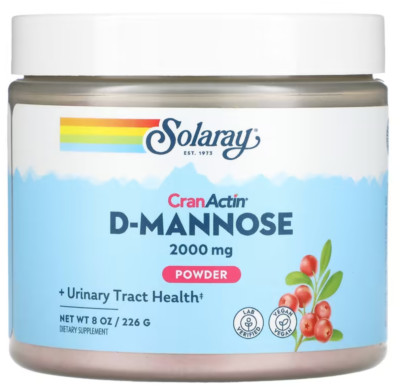 Solaray CranActin D-Mannose 8oz Powder - Urinary Tract Health FRESH