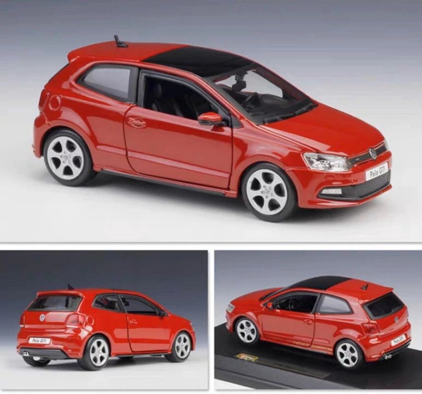 Modelo de coche de metal Volkswagen Polo GTI Mark 5 escala 1:24 juguetes adorno IDEA DE REGALO Foto 3 de 3
