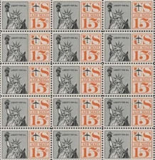 United States 15¢ Statue of Liberty Air Mail Postage Stamp #C63 Pack of 100